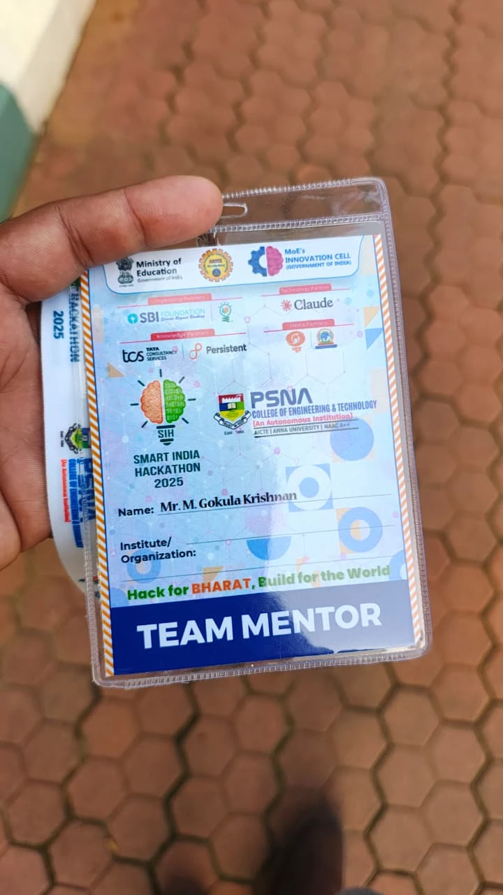 St Joseph College Hackathon Mentorship at PSNA College